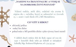 Obrazákem  - Zápis do ZŠ  Mendelova  již 14.1.2026